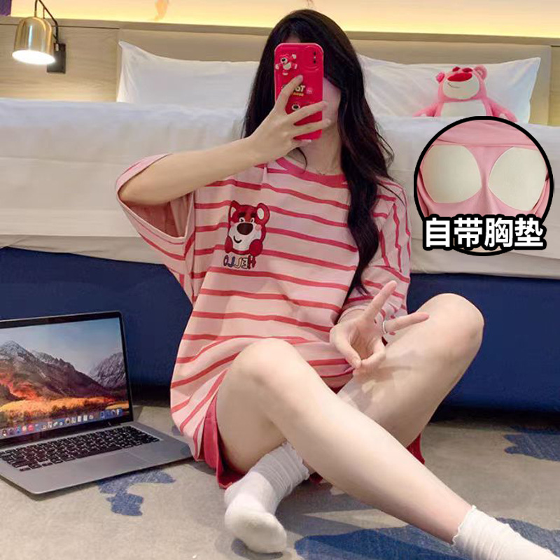 帶胸墊睡衣套裝