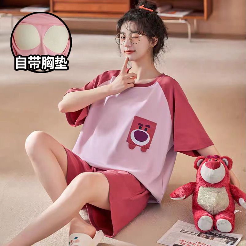 帶胸墊睡衣套裝