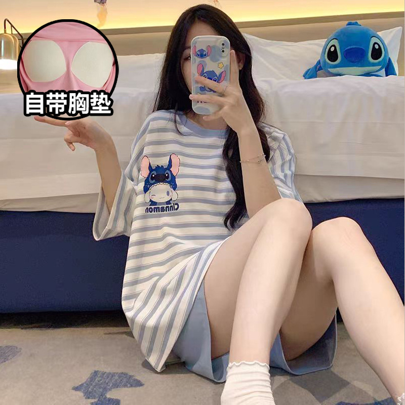 帶胸墊睡衣套裝