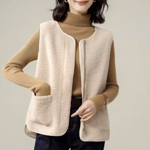 羊羔絨保暖馬甲