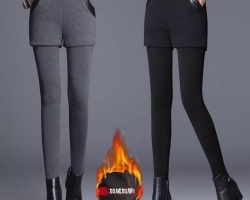 日系假兩件打底褲