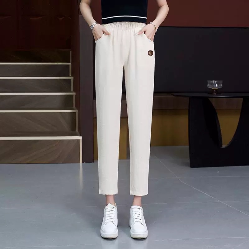 薄款冰絲九分褲