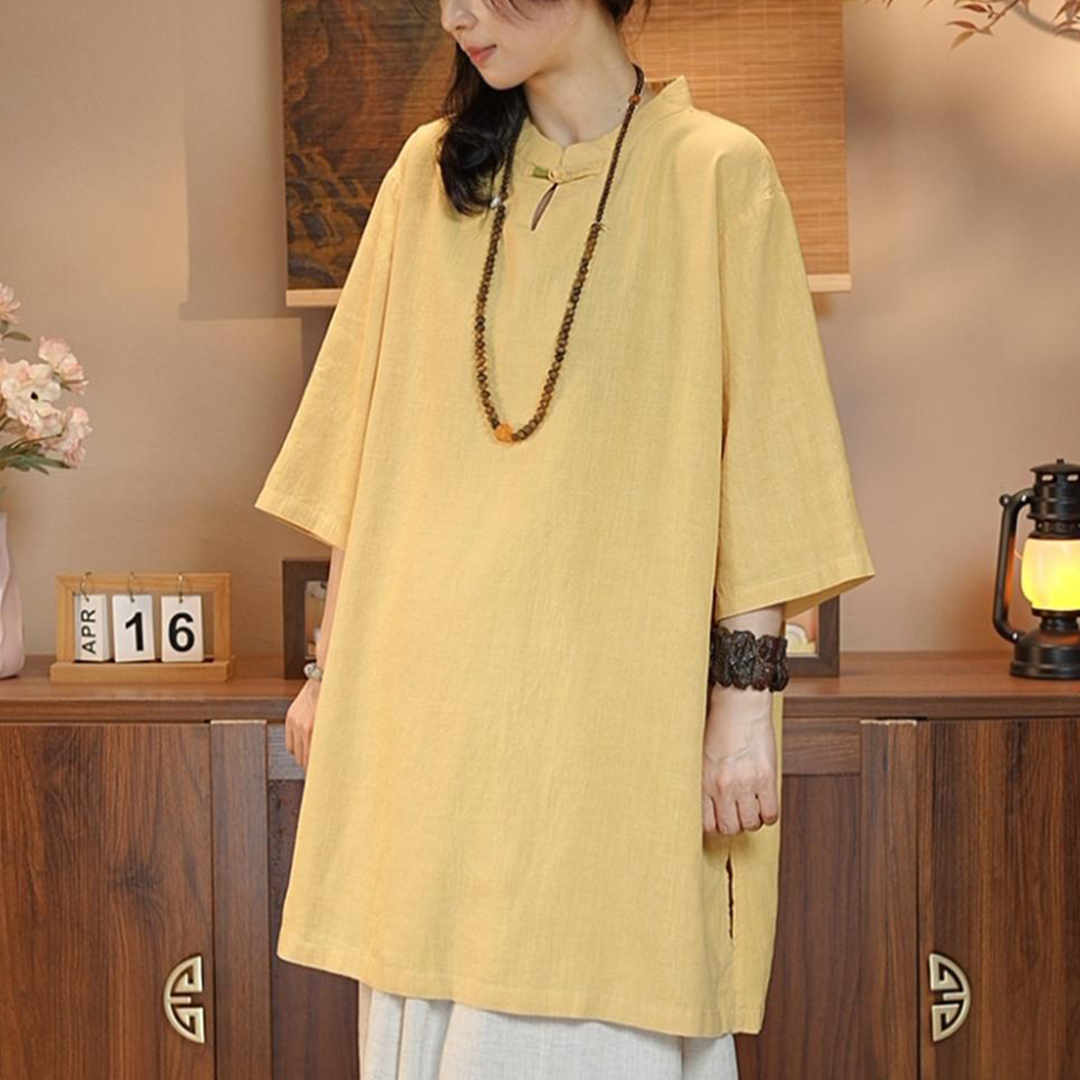 新中式立領連身裙